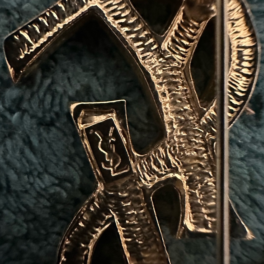 YSL Gold Crystal Brooch - Picture 3 of 3